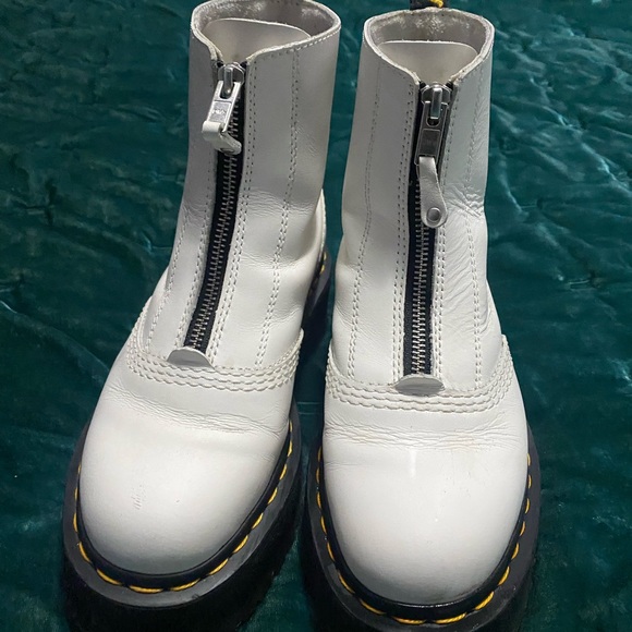 Dr. Martens Shoes - Dr Martens Jetta platform zip in white